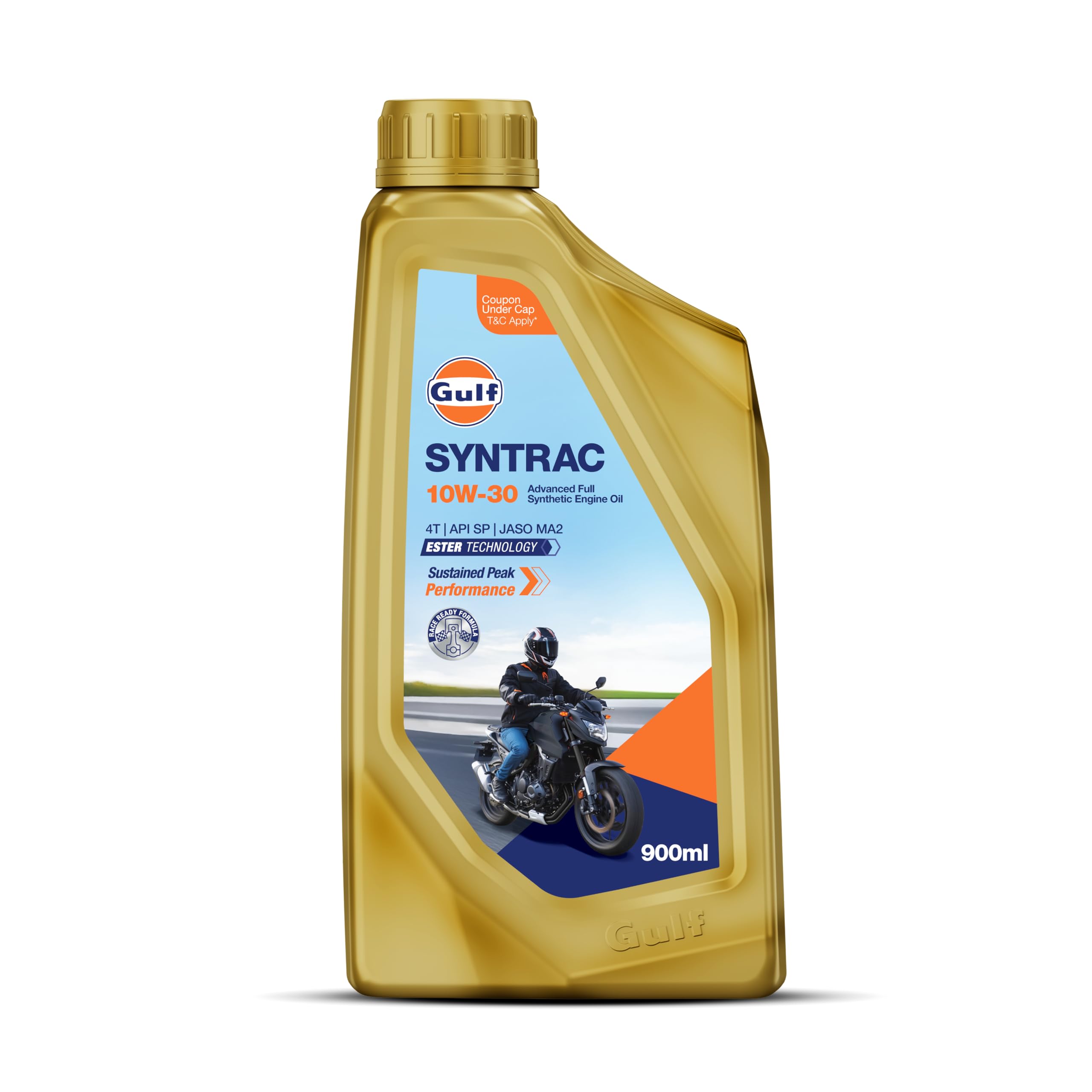 Gulf Syntrac 10W-30 [900ml] 2 Wheeler Bike Fully Synthetic Engine Oil-picture-11