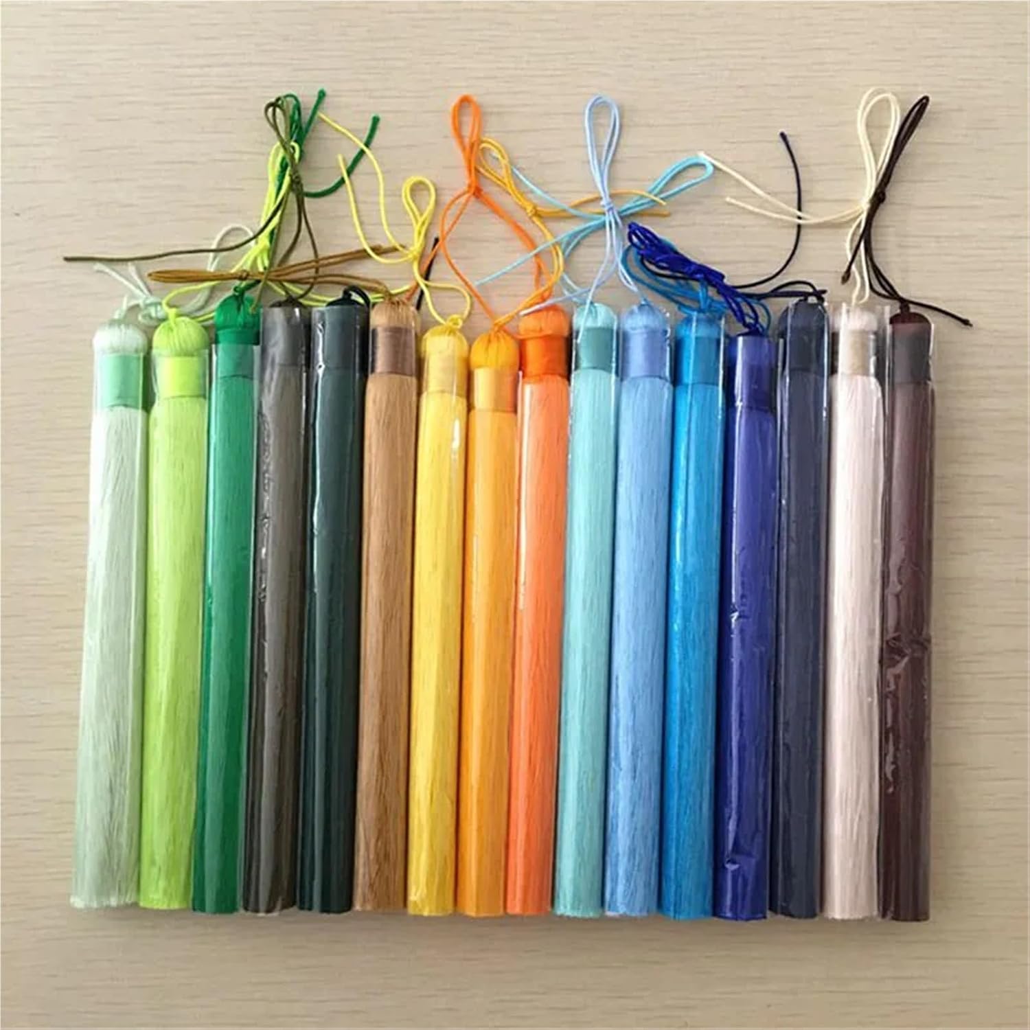 Tassel Trim 12cm Polyester Silk Tassel with Hanging Ring Rope DIY Sewing Accessories Home Curtain Pendant Decoration(Black,10Pcs)