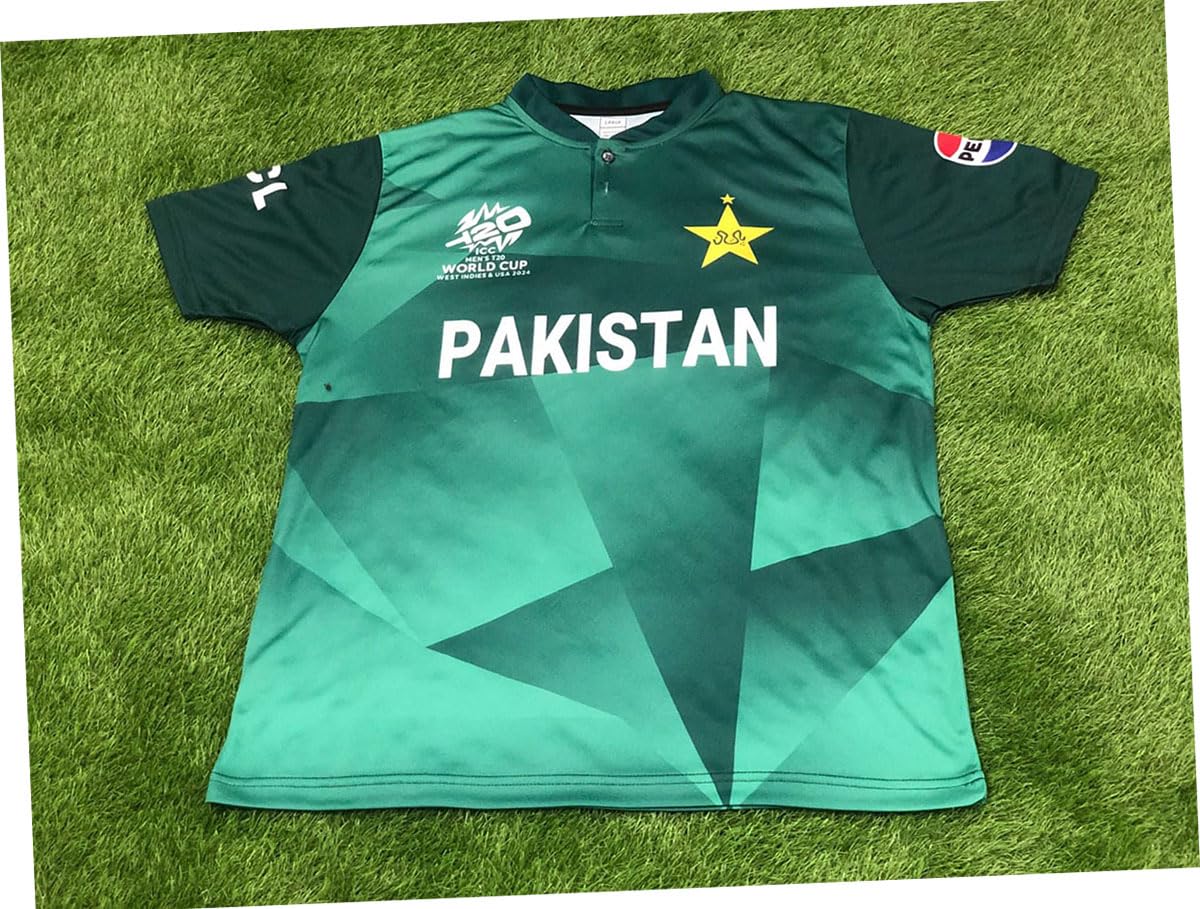 22YardsPro Pakistan 2024 T20 World Cup Cricket Shirt Supporter Jersey (Large)