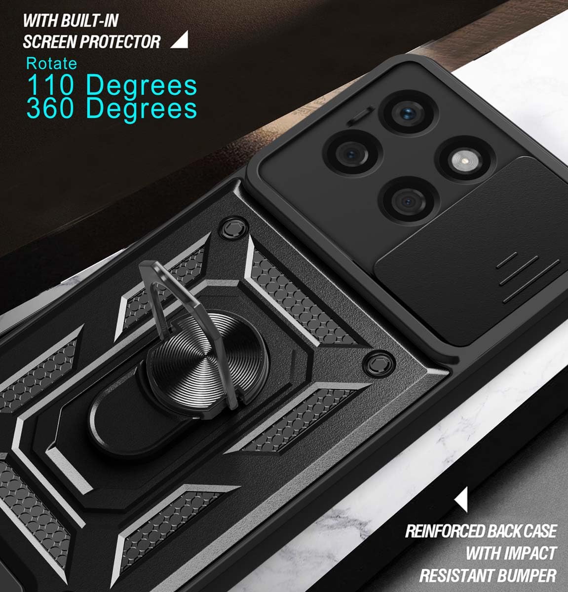HAOYE Cover per Huawei Honor X6 / Honor X8 5G (6.5) con Girevole Anello, Traslucido Custodia con Supporto Magnetico Auto, Silicone TPU e PC Doppio Strato Protettiva Bumper. Cielo blu