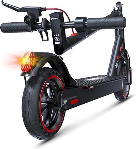 iScooter Scooter eléctrico para adultos y niños grandes, velocidad máxima de 19 Mph, rango máximo de 18 millas, scooter E plegable y ligero con