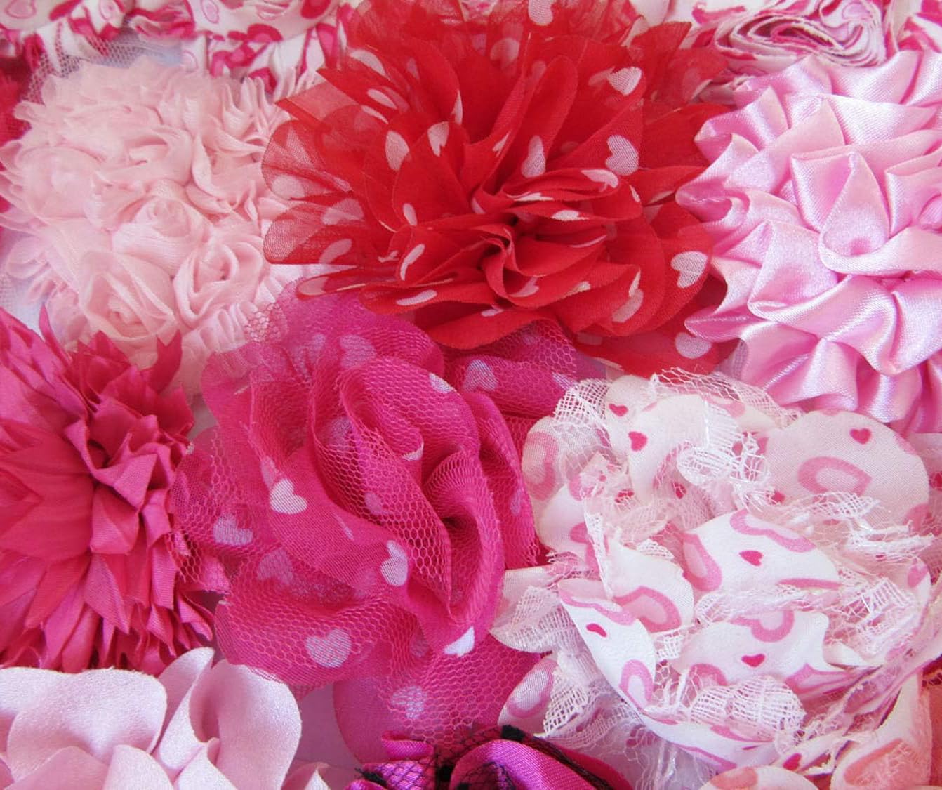 YYCRAFT DIY Headband Kit Baby Shower Headband Station- Make Over 32 Headbands(Style 5, Valentine's Day) image 2