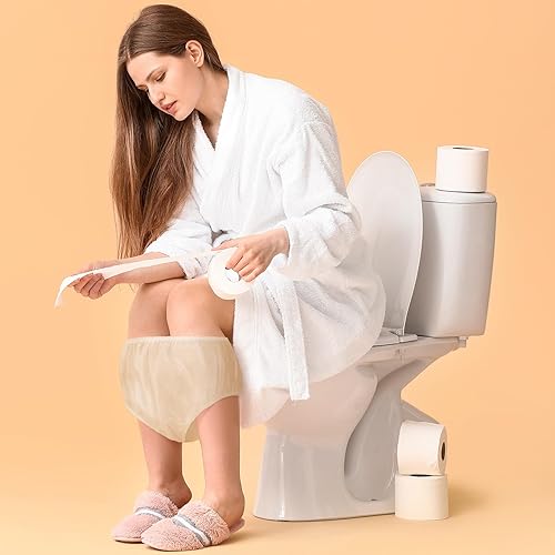 Vista 106 de 9 piezas de pantalones de plástico impermeables para incontinencia, a prueba de fugas, ropa interior para adultos (L, negro)