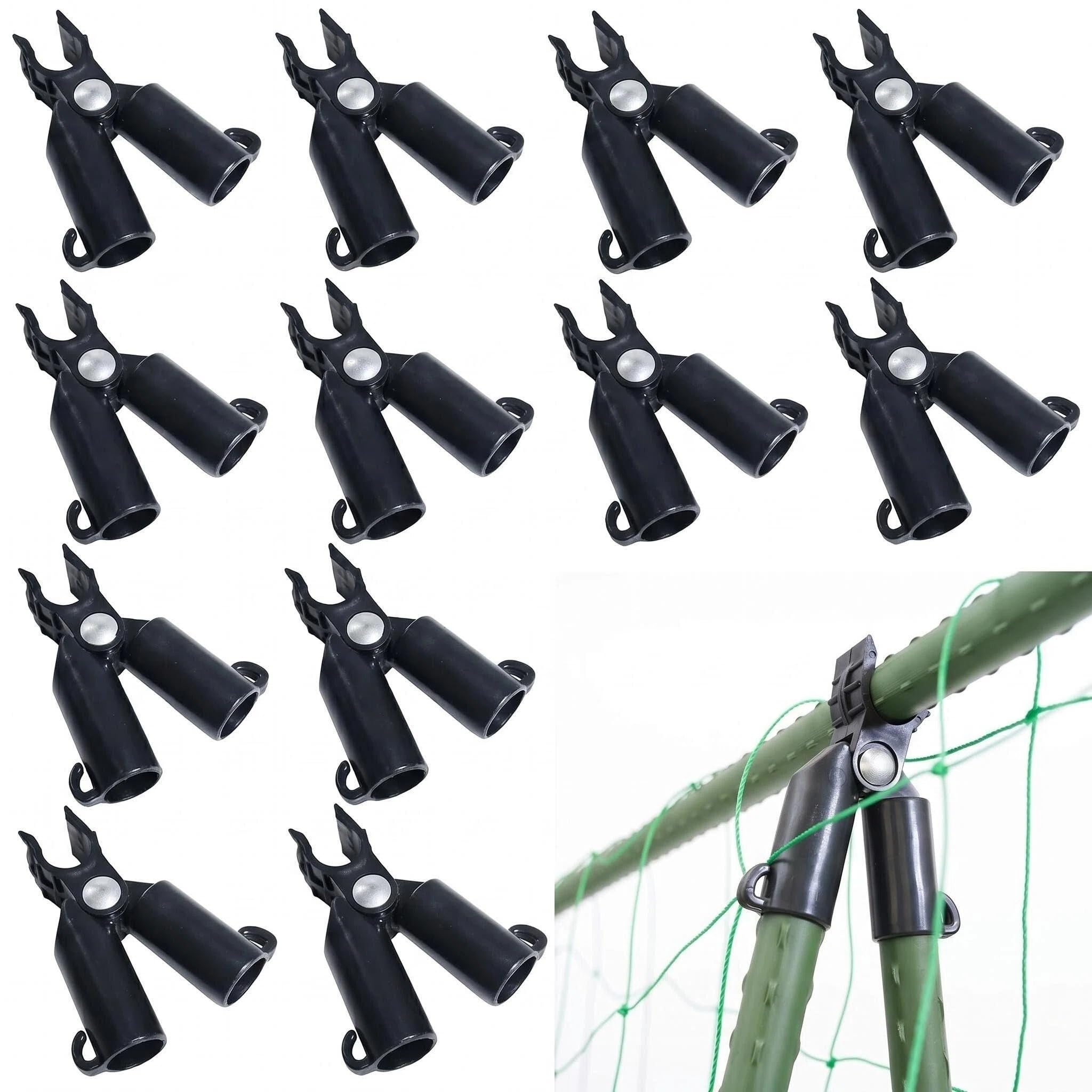 12 clips ajustables de enrejado de jardín A-pe conectores de plástico para plantas trepadoras soportes de soporte de invernadero, conectores de estante de plantas DIY (20 mm)