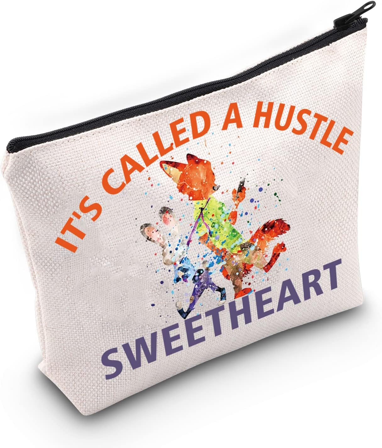 BWWKTOP Nick & Judy Cosmetic Makeup Bag Cartoon Movie Fans Gifts It's Called A Hustle Sweetheart Makeup Zipper Bag Nick & Judy Merchandise (Called Hustle) - Image 7