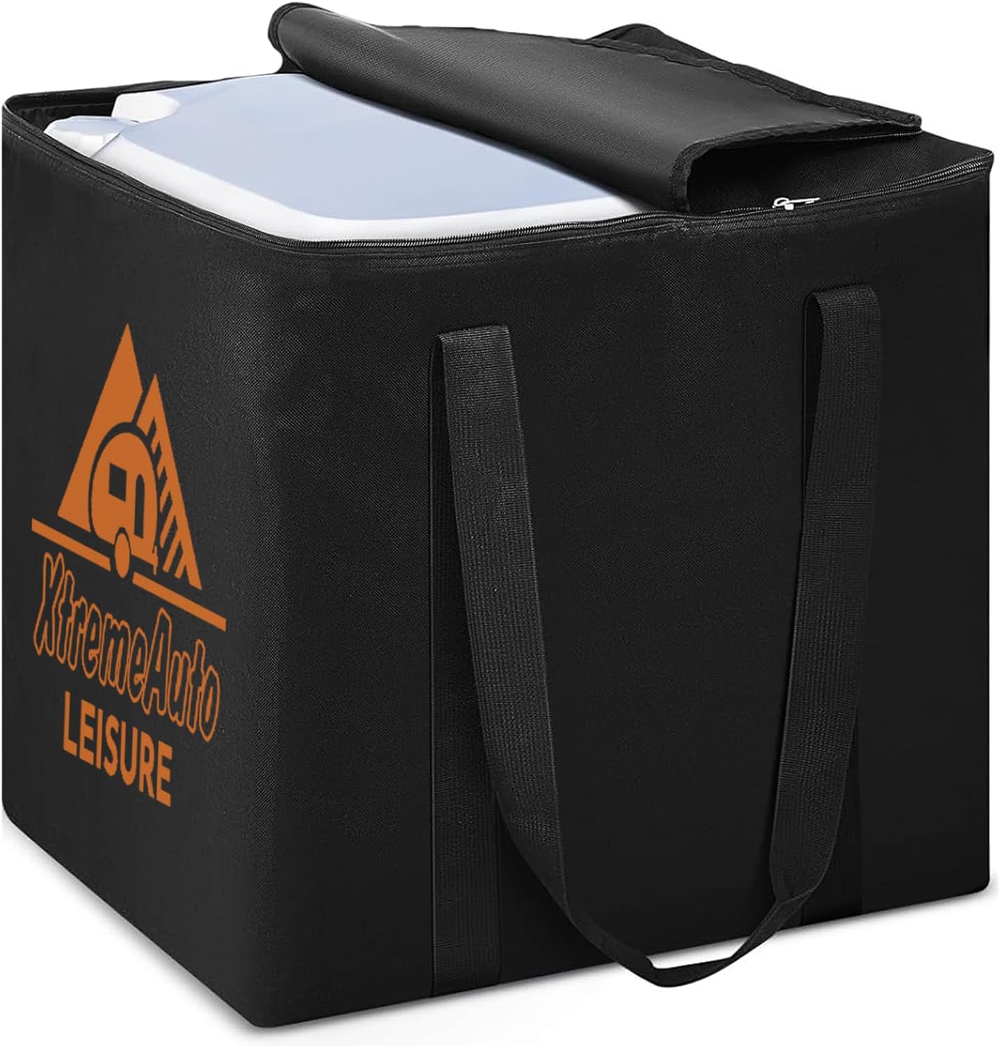 Xtremeauto Portable Camping Toilet Storage – Universal Portaloo Zippered Toilet Bag for Caravan, Motorhome, Travel, Black, L, Classic, black, L, Compact
