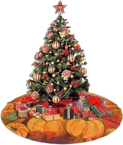 Miniatura 5 de Faldas de árbol de Navidad de arce otoñal, faldas de árbol de Navidad de 36 pulgadas, faldas de árbol de Navidad de Acción de Gracias, tapetes de