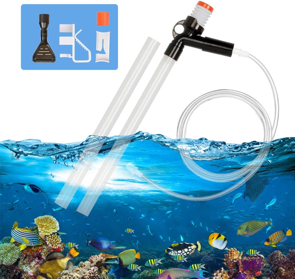 LOYLOV Aquarium Gravel Cleaner Fish Tank Vacuum Gravel Cleaner Kit with Air-Pressing Button,Tank Siphon Cleaning Tools with,Water…