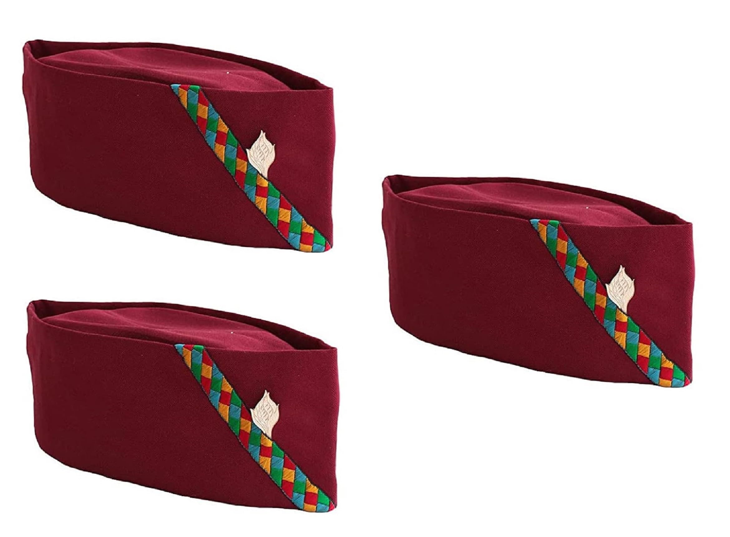 Zacharias Men's Cotton Blended Uttarakhand Cap u-01 (Maroon_Free Size) (Pack of 3)-picture-46