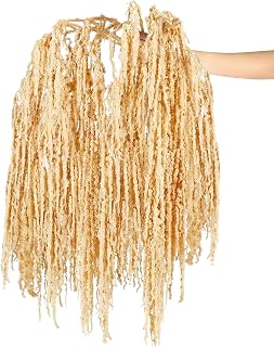 Suncalla 12 Pcs Champagne Spring Natural Dried Amaranthus Hanging Flowers Amaranthus Artificial Flowers for Wedding Arch Bouquet Floral Garland Wall Home Decoration (23 Inch)