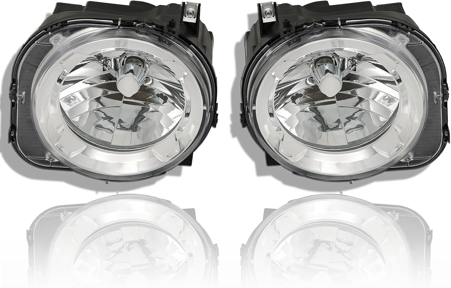 1 Pair Headlight Assembly Left and Right Side Replacement for CH2502273 CH2503273 Headlamp 2015-2018