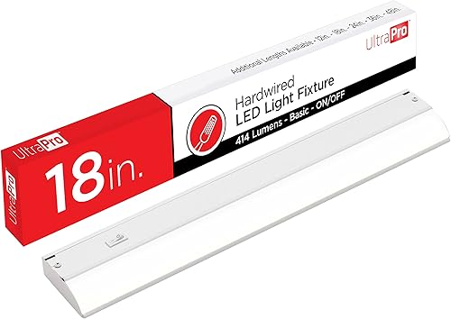 Miniatura 8 de UltraPro Luces cableadas para debajo del gabinete de 24 pulgadas, solo encendidoapagado, 2700 K blanco cálido, iluminación debajo del gabinete,