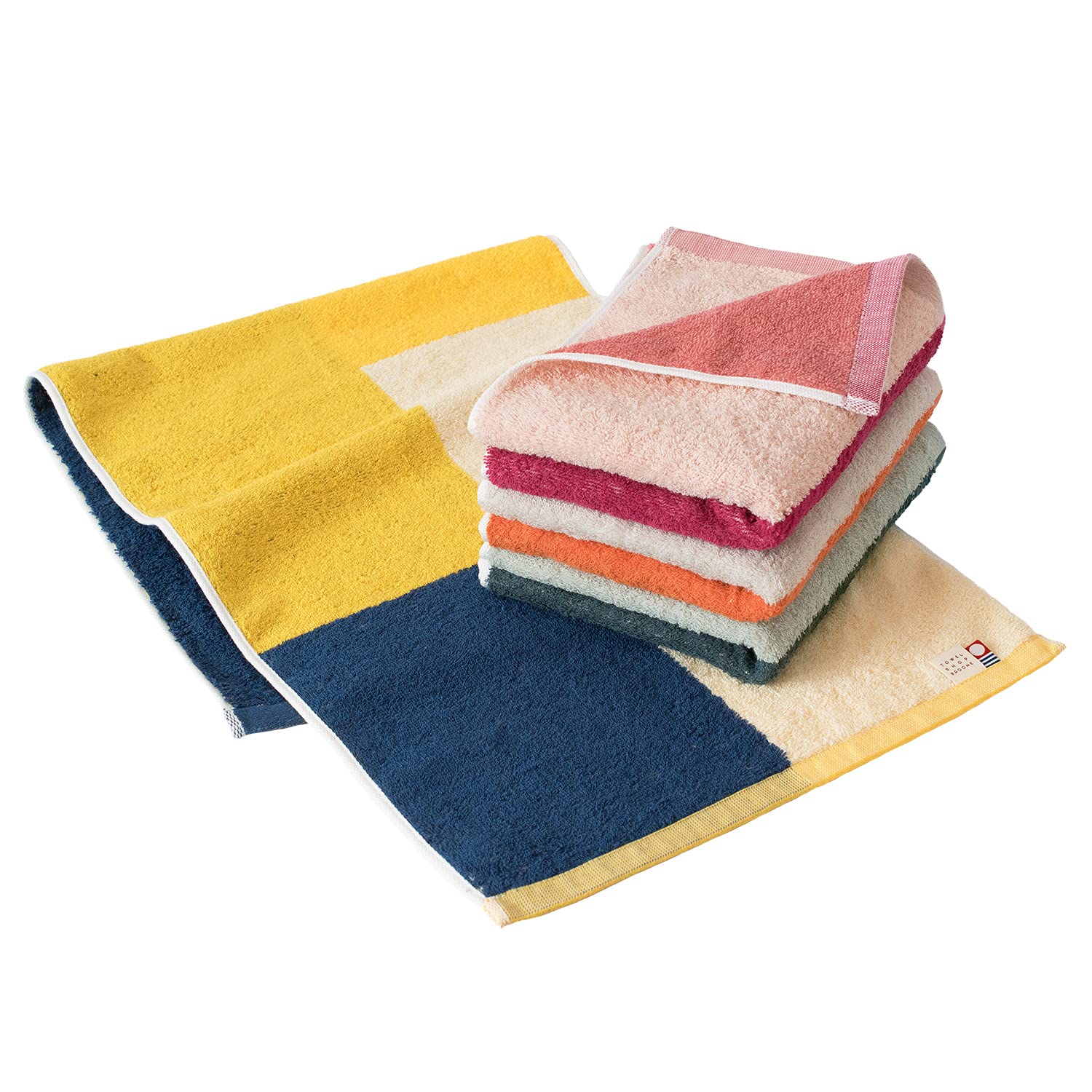 Bloom Imabari Face Towel Set of 4 Cocktail Reversible Colorful Cotton Japan