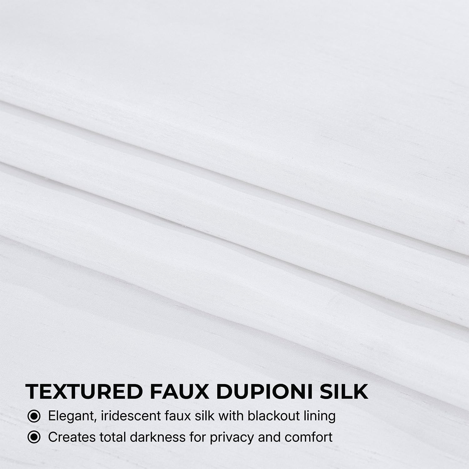 HPD Half Price Drapes Faux Silk Blackout Curtains 96 Inches Long for Bedroom & Living Room Vintage Textured Blackout Curtain (1 Panel), 50W x 96L, Ice
