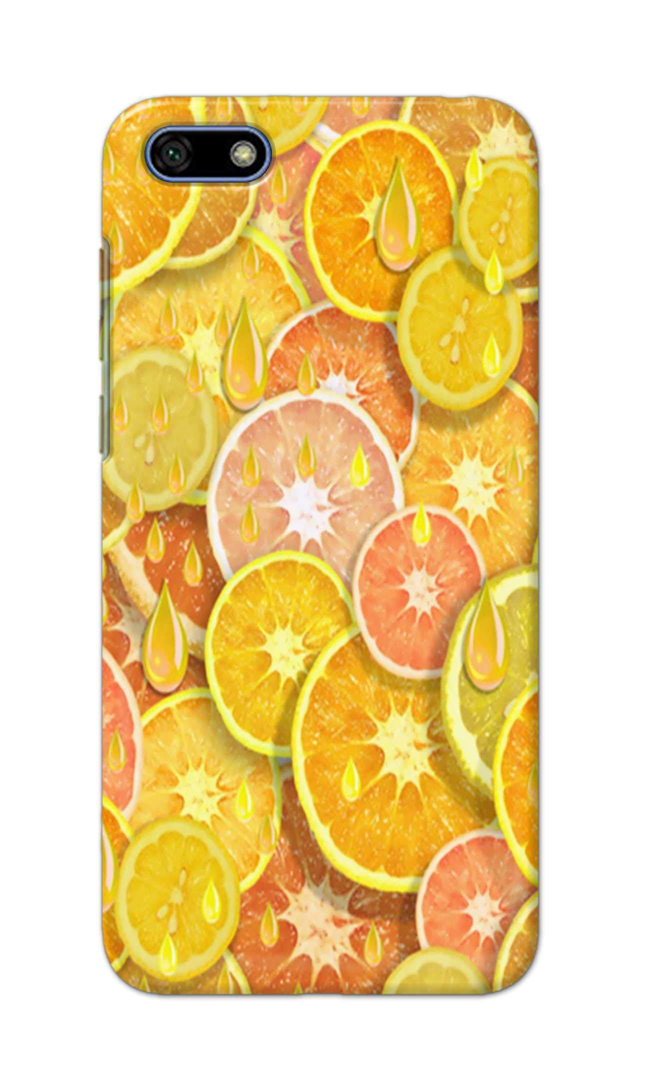 PradhCases Juicy Lemon Slices Hard Printed Designer Case for Honor 7S Back Cover MSP1553