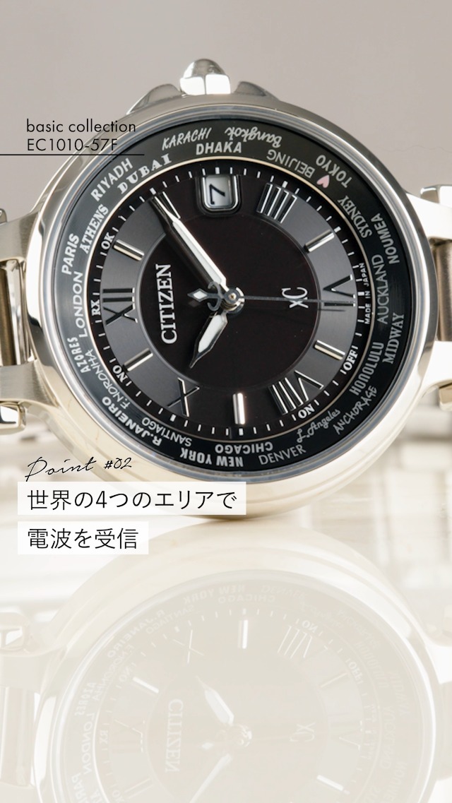 レディース CITIZEN xC ハッピーフライト 電波ソーラー クロコダイル