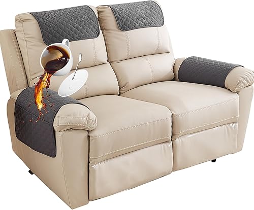 Miniatura 15 de Funda para Reposabrazos de Sofá, Funda para Reposacabezas de Silla Reclinable, Funda de Sillón con Bolsillos, Protector Acolchado Antideslizante de