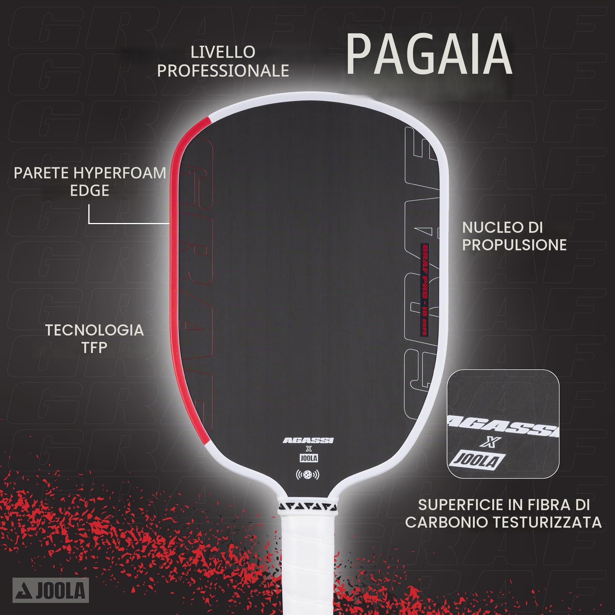 JOOLA Pro IV Paddle racchetta professionale di alta qualità per pickleball certificata USAP