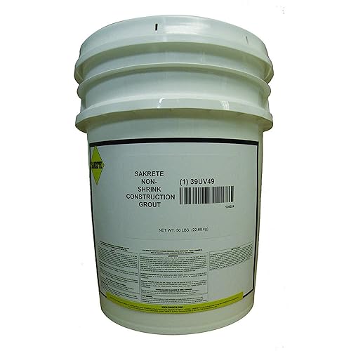 Lechada no encogible, cubo, 50 libras, 0.45 pies cúbicos