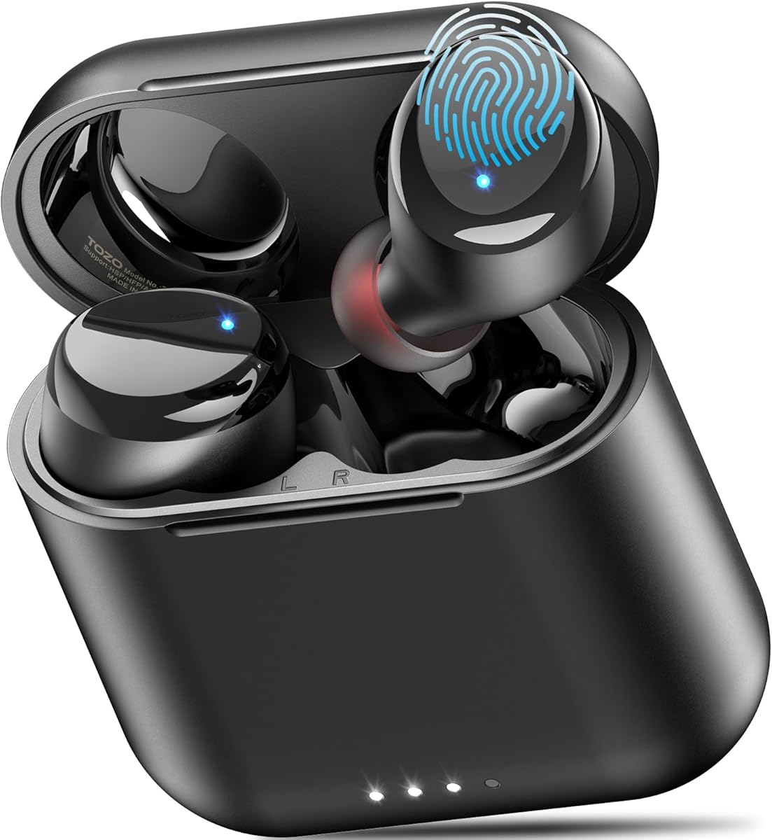 TOZO T6 Wireless Earbuds, Bluetooth Ear Buds, Stereo Sound in Ear Headphones, 50 Hours Playtime, AI Clear Call, Wireless Charging Case, APP Customizable EQs, IPX8 Waterproof Earphones