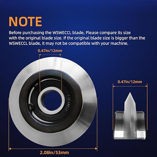 Miniatura 2 de Cuchilla de repuesto mejorada para máquina peladora de alambre de cobre, el diámetro exterior es de 2.08 pulgadas (2.087 in), cortadores de cables