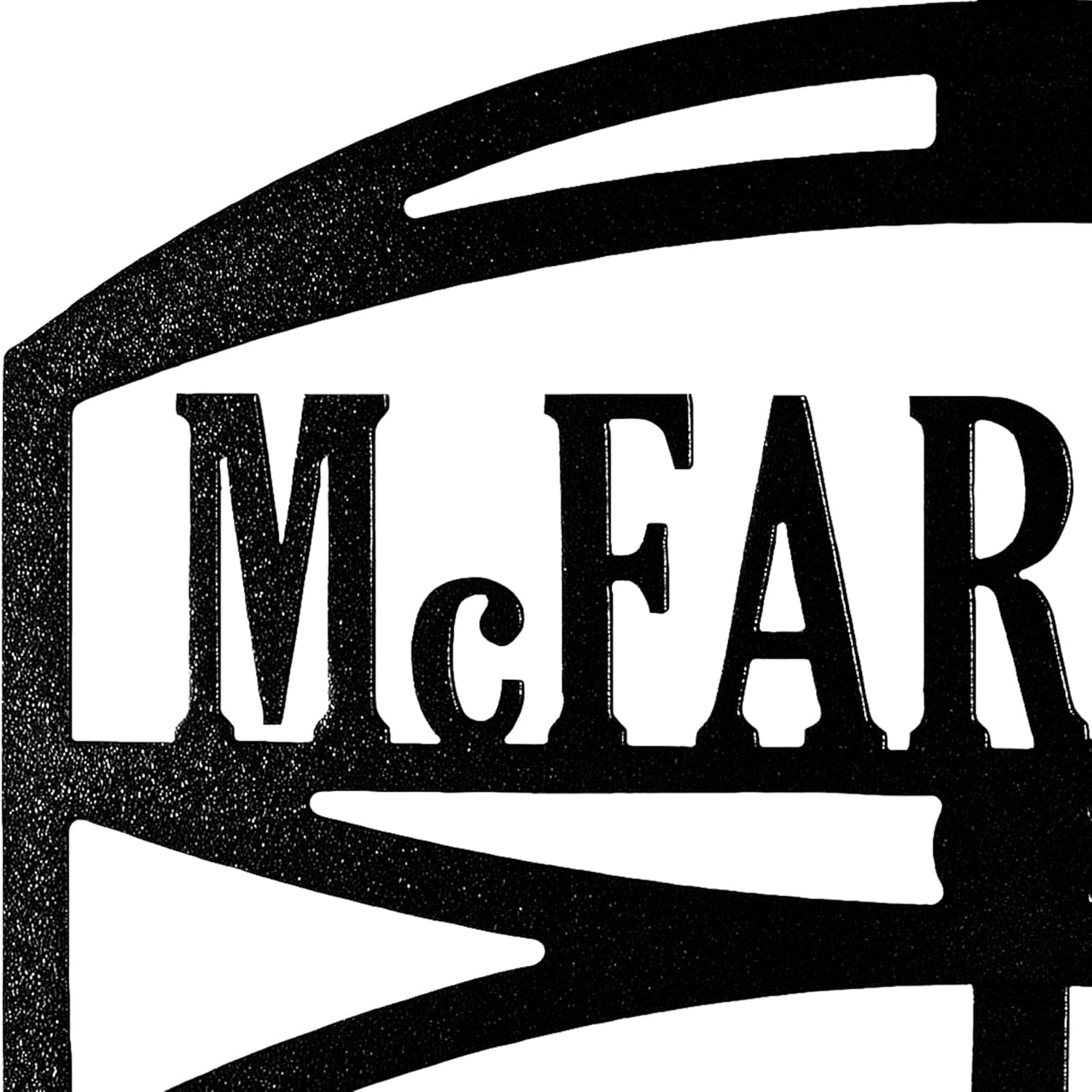 Fellows Personalized Over-The-Door Hanger | Durable Black Powder Coat | Handcrafted in the USA | Modern Geometric Steel Door Hook Design with Your Custom Last Name for Seasonal Holiday Wreath or Sign