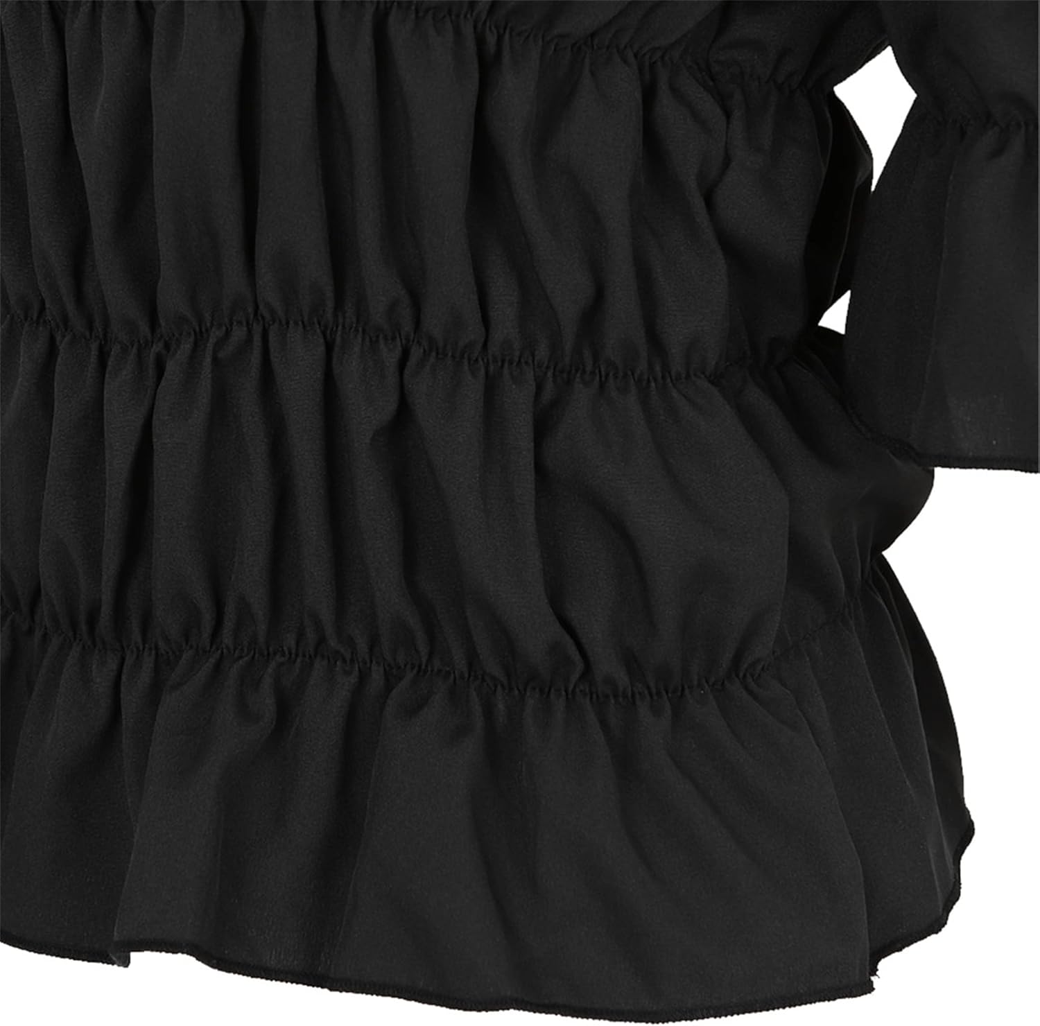 frawirshau Steampunk Pirate Shirt Renaissance Peasant Blouse Off The Shoulder Tops Short Sleeve Smocked Wench Top Lightweight - Image 5