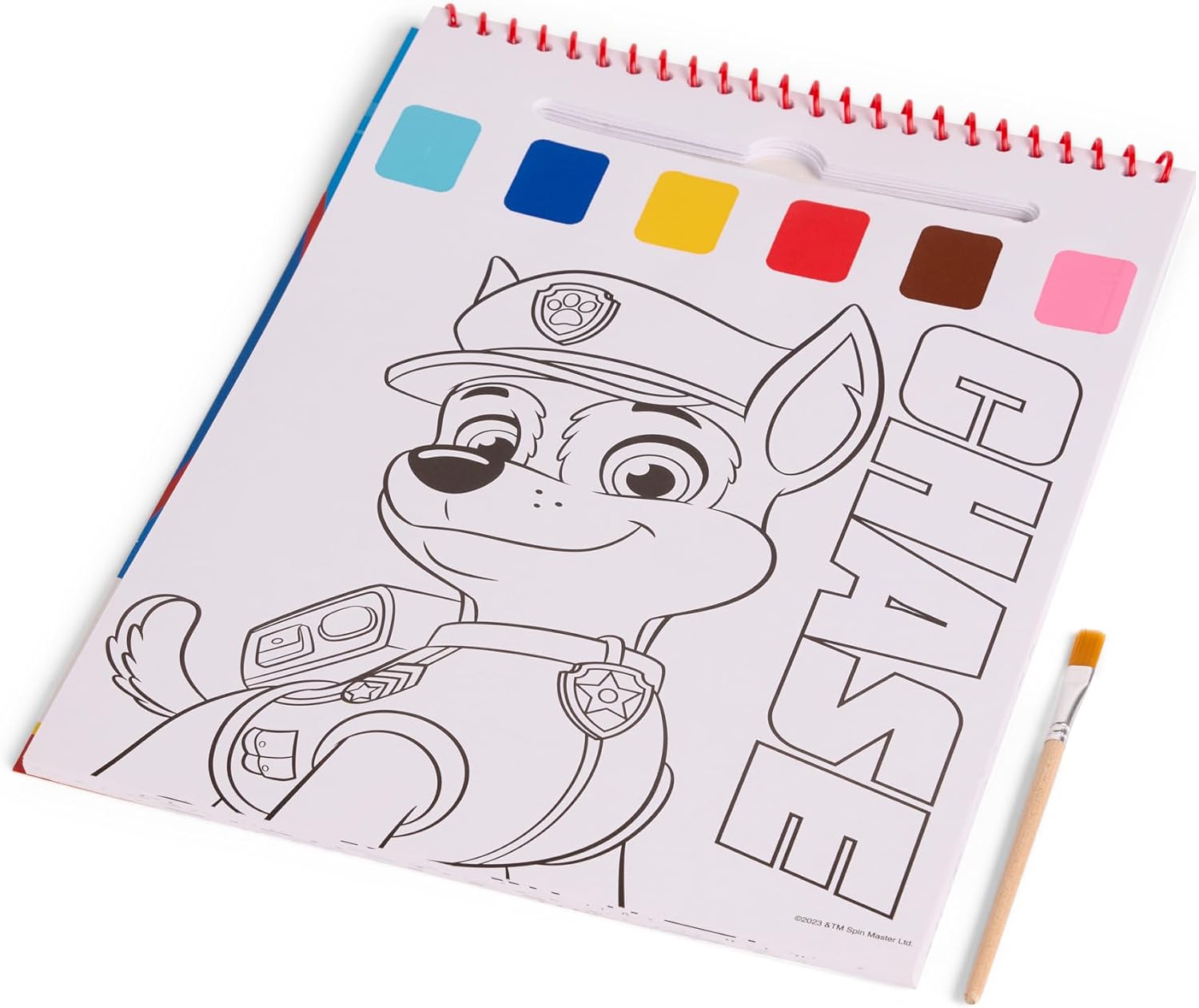 PAW PATROL Watercolour Painting Pad with Brush | 24 Pages | Water Colouring Book for Kids Painting Set | Nickelodeon Licensed Product