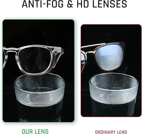 Miniatura 3 de Lentes de seguridad elegantes, lentes protectores transparentes antivaho y antiarañazos para hombres y mujeres
