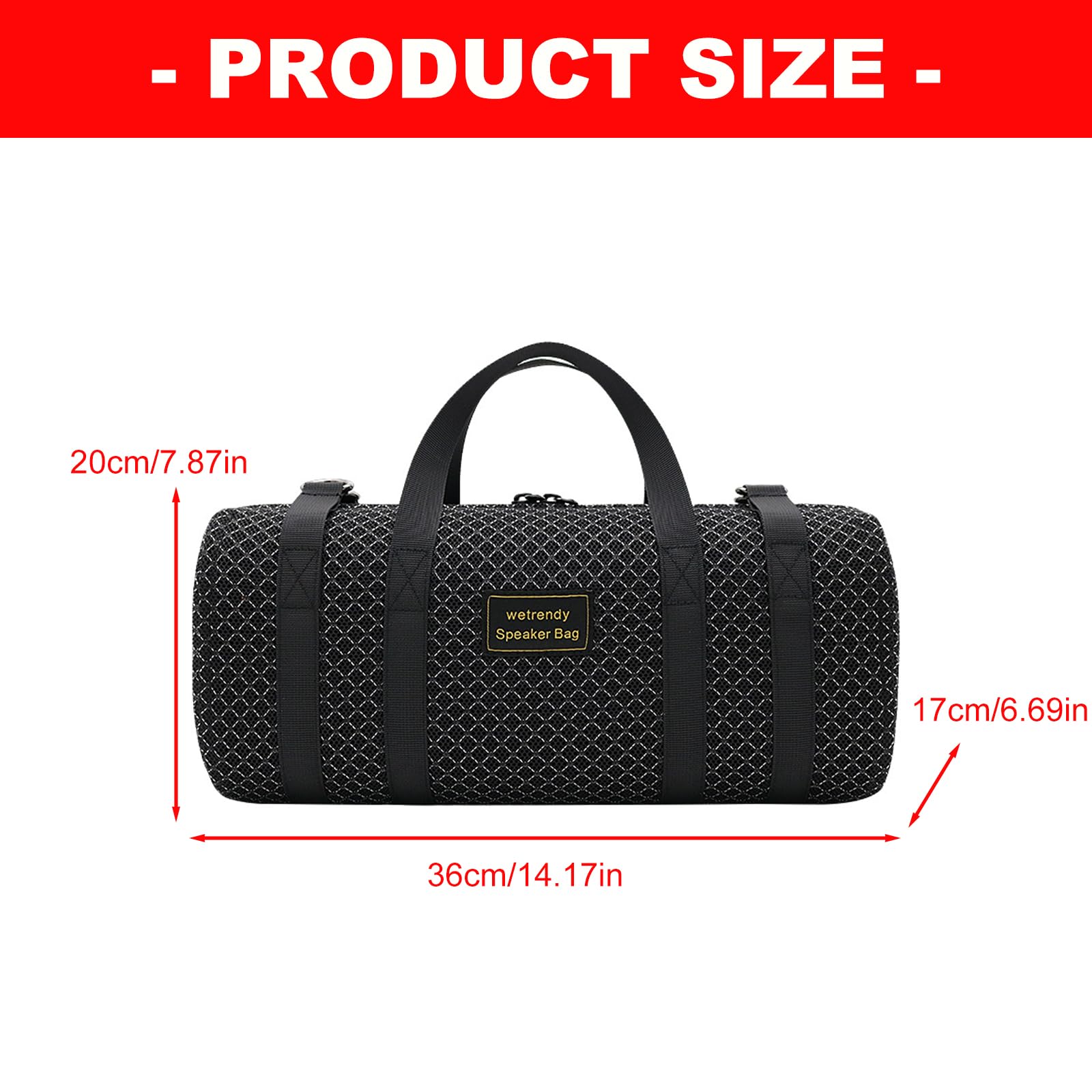 COOLHOOD Bolsa de almacenamiento compacta de viaje para altavoz portátil FIELD 5 con asas reforzadas, bolsa de viaje para altavoz con asa