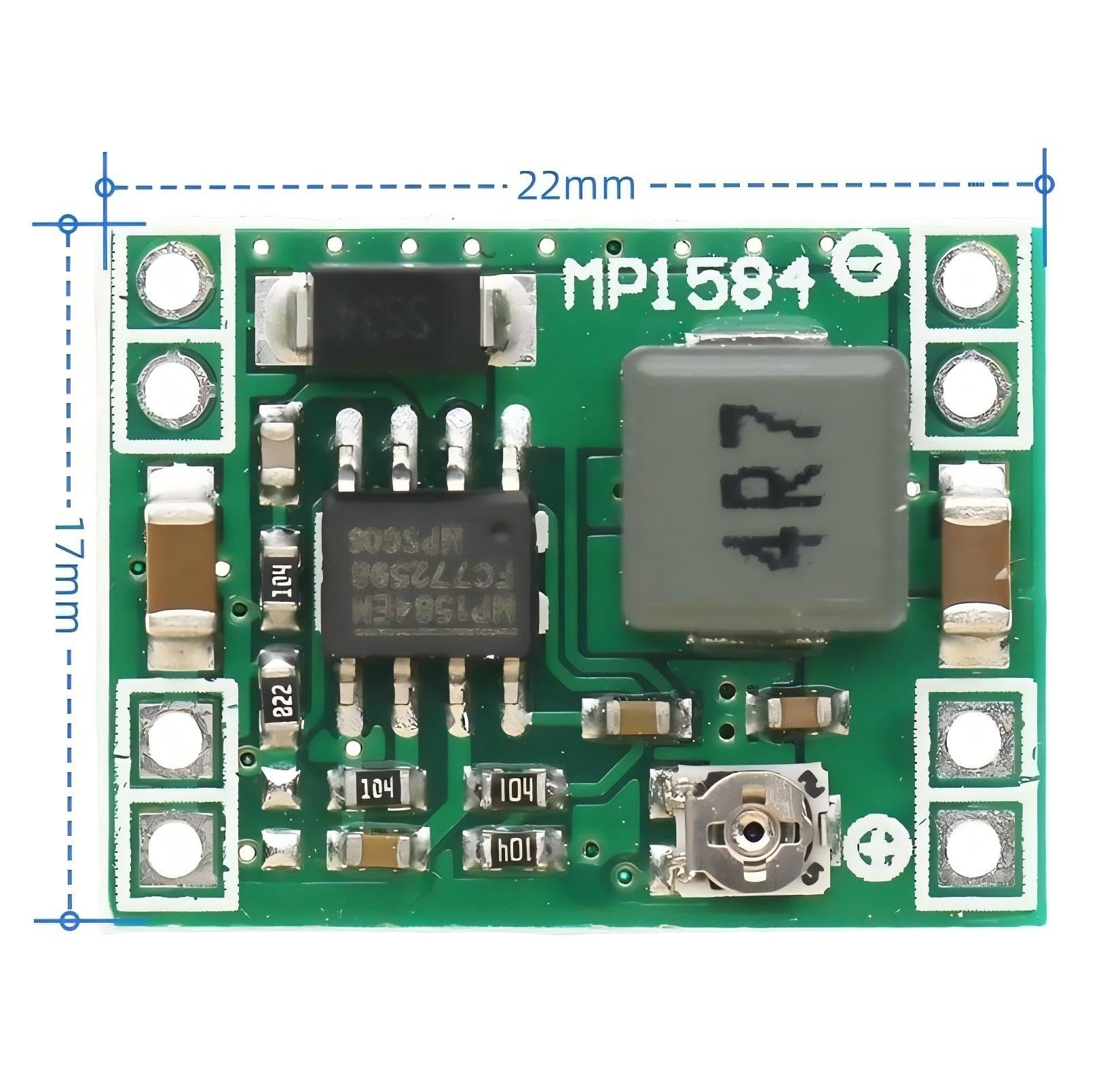 MTDELE 6Pcs 5V Buck Converter Mini MP1584EN DC-DC 3A Adjustable Module