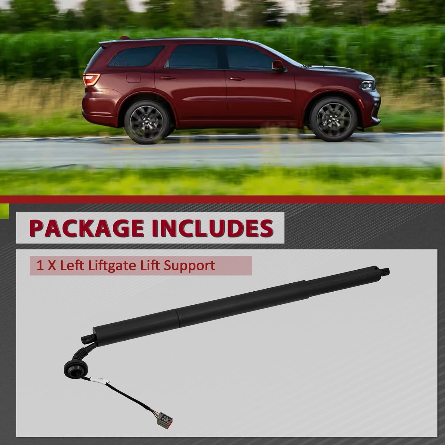 Liftgate Lift Support Compatible with Dodge Durango 2014-2023 Replace 2A-711557 68333902AC 68333902AD 68158562AA 68231351AA 68231351AB 68231351AC, Left Power Drive Assembly