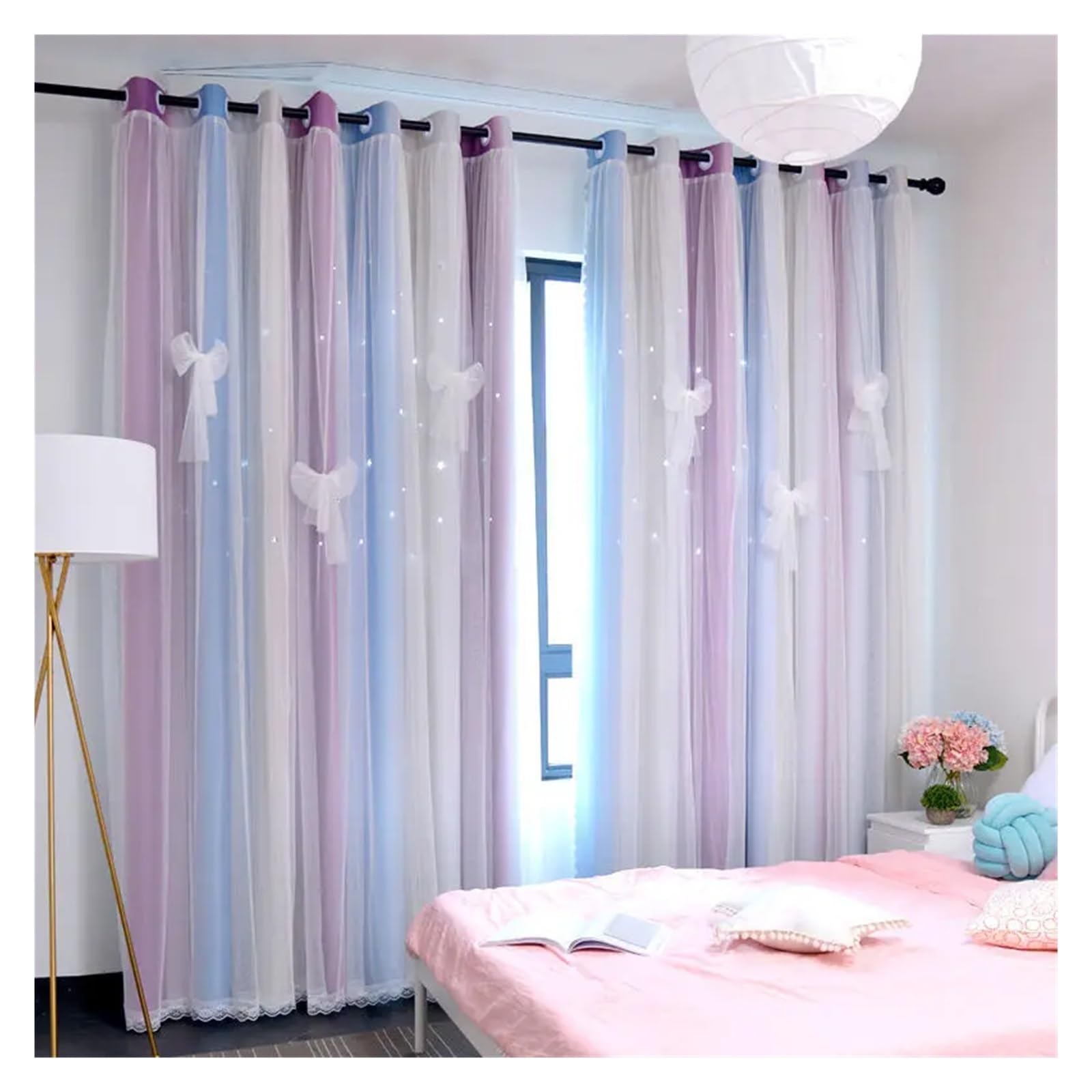 Rideaux occultants double couche anti-lumière et thermique pour le sommeil