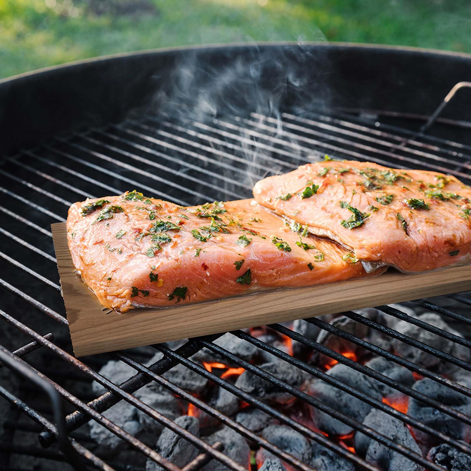 Tavole Di Cedro Per Grigliate Sprifityy | 2 Pezzi | Riutilizzabili | Aroma Affumicato Naturale - Foto 4