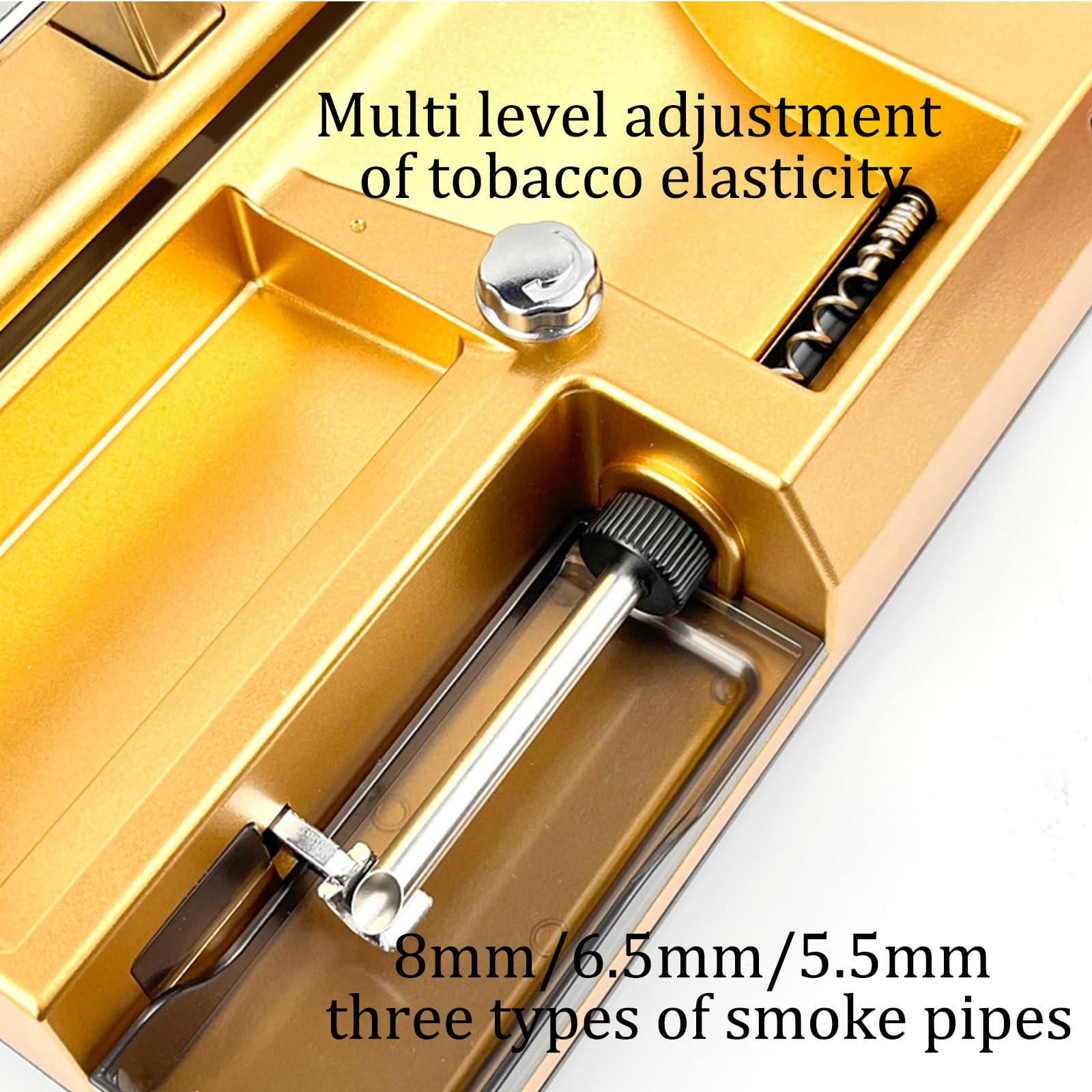 8mm/6.5mm/5.5mm Automatico Della Sigaretta Del Rullo Del Tabacco Delle Macchine di Riempimento Della,Macchinetta Riempitubi Elettrica,Display Intelligente di Rilevamento e Conteggio,Ada(Color:Argento)