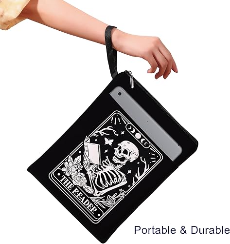 Miniatura 7 de Fundas para libros, funda de libro con cremallera, regalos para amantes de los libros, no libro B, 9 x 11 pulgadas