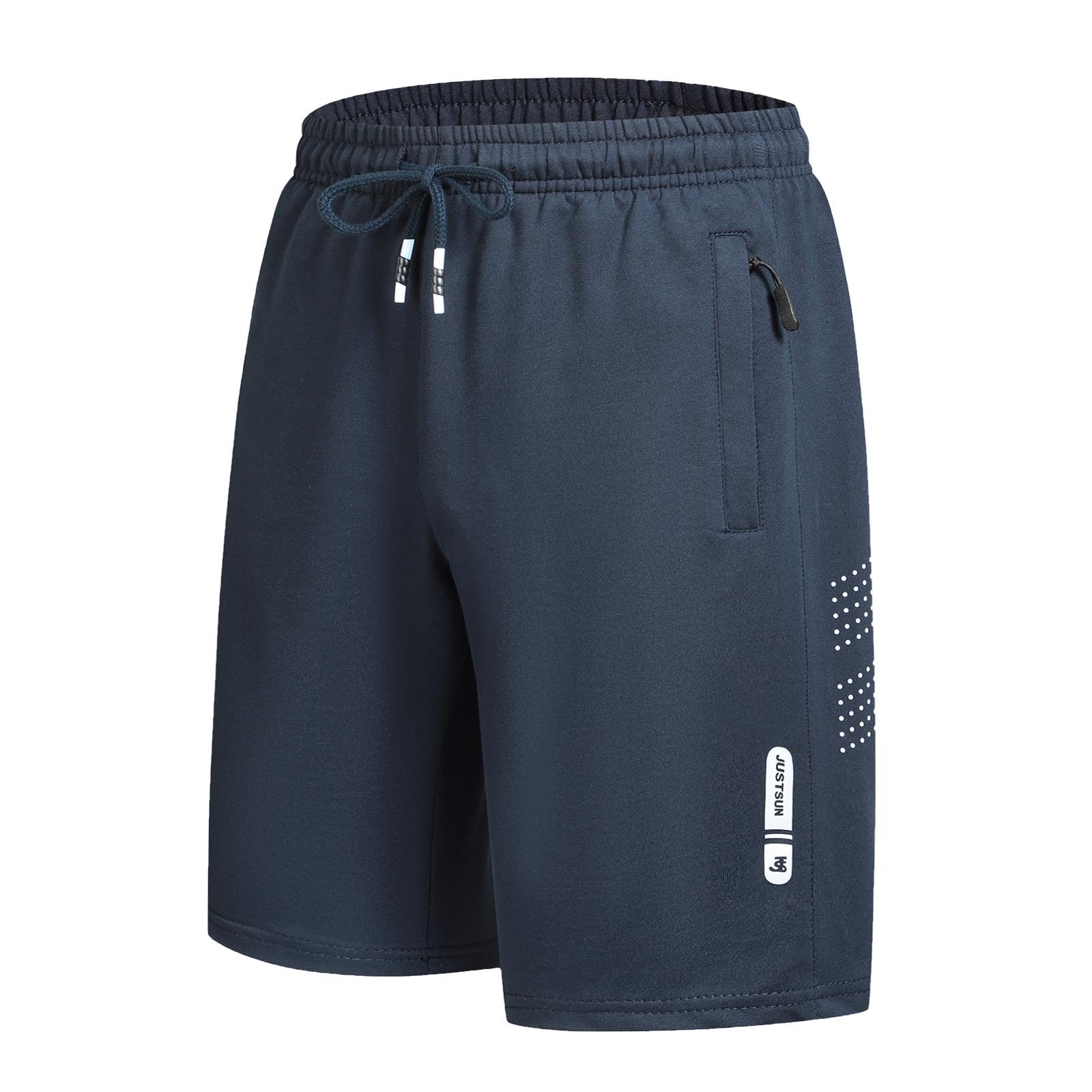 FizzPop Kurze Hosen Herren Shorts Sport Baumwolle Stretch mit Reissverschluss und Reflektierenden Streifen.