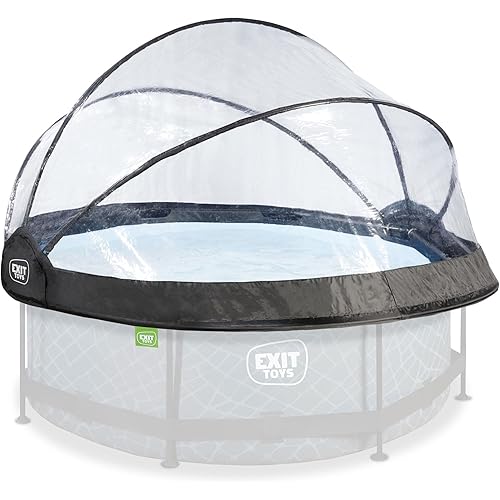 8 Foot Round Multifunctional All Weather Pool Cover Dome Compatible with Clean and Warm Water Outdoor Frame Pools, Transparent