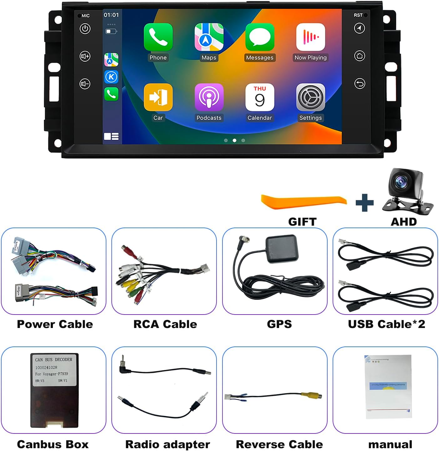 5GWifi Upgrade Android Car Radio for Jeep Wrangler JK 2007-2018, Compass Patriot Dodge RAM 1500/2500 2009-2012, Touch Screen Car Stereo, Wirelss Carplay Android Auto, GPS Navigator FM Backup Camera