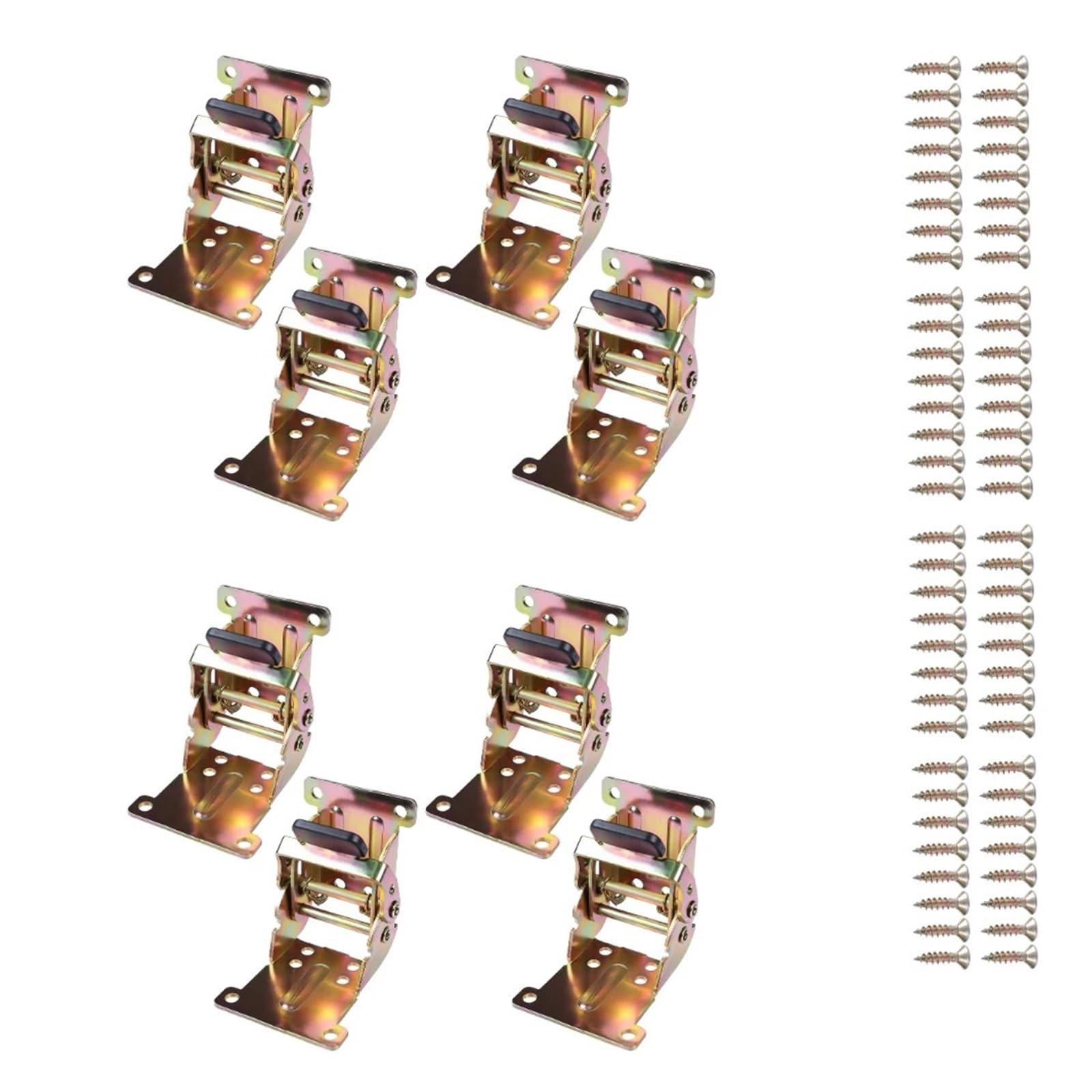 Debnfrwjas 8Pc Gold Thickened 180° Self Lock Folding Hinges 4Pcs For Table Stool