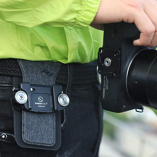 Miniatura 9 de SUNWAYFOTO CP-39 - Placa QR con clip para cámara compatible con Arca-Swiss, RRS (diseño de dos piezas), placa de liberación rápida