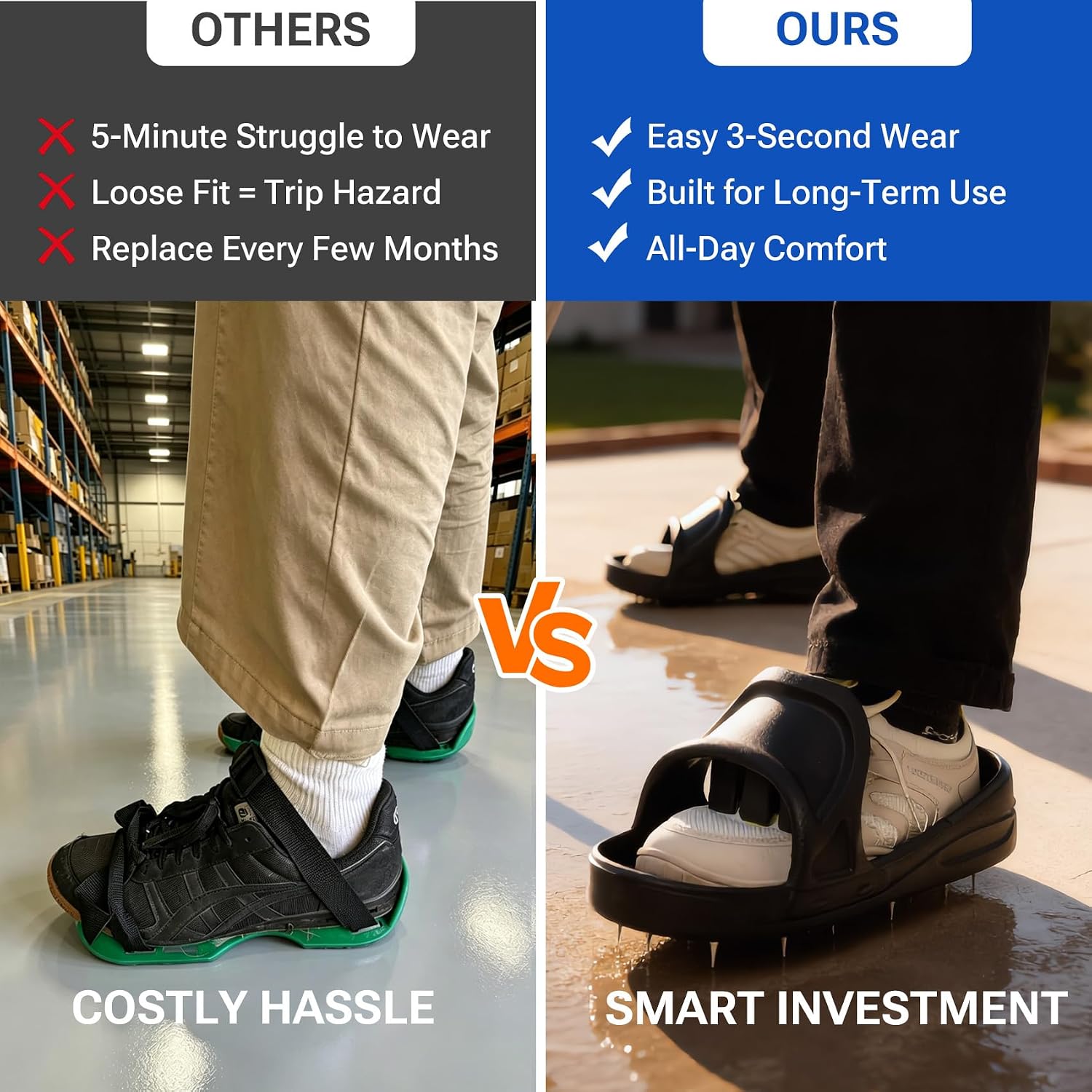 Epoxy Spike Shoes for Flooring, Spiked Shoes with Heavy-Duty Non-Slip Design for safe Walking on Epoxy Coating and Resin Floors, US XLarge Size 11–16