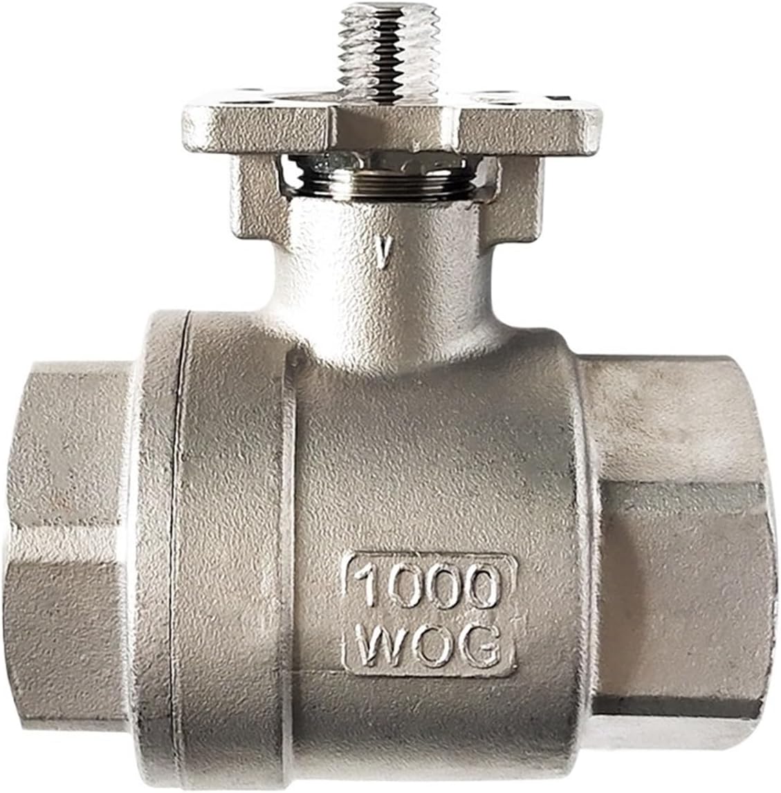 1pcs 1-1/4" Full port Stainless water valve 32mm bore size valve for water oil gas ISO5211 stainless valve for electric actuator(NPT thread)