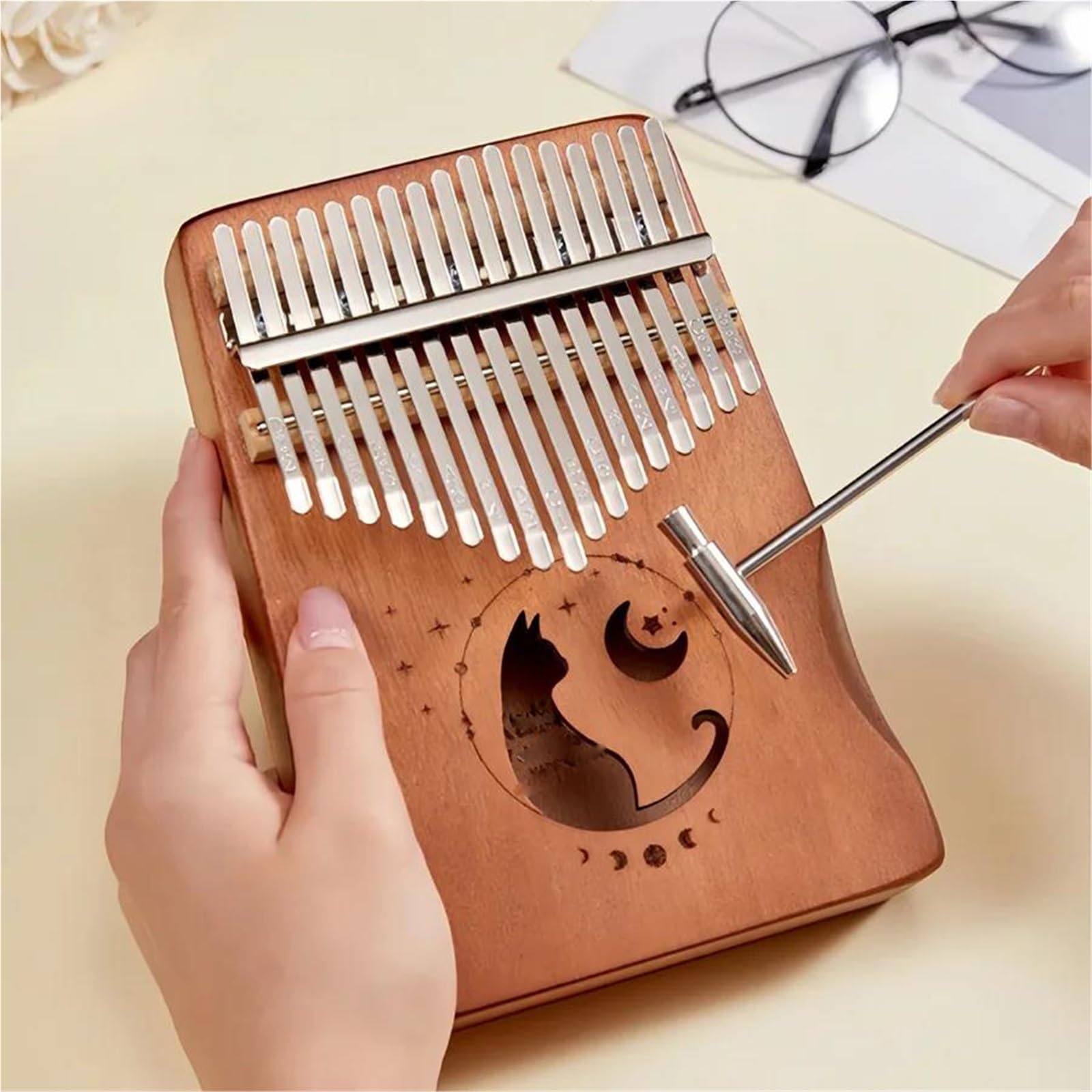 Kalimba 17 key Kalimba with Gradient Color and Tuning Hammers