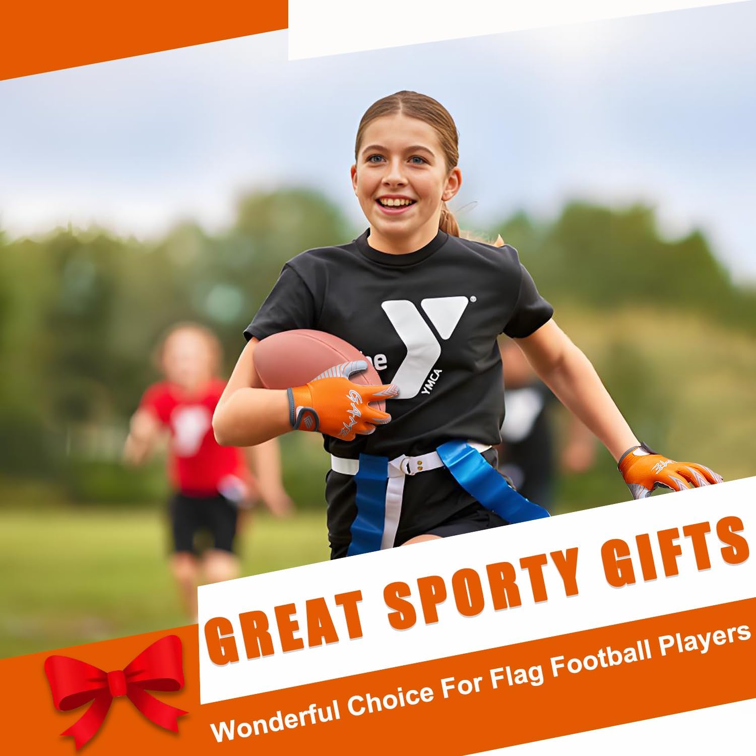 Football Gloves for Youth Kids, Non-Slip Breathable Receiver Gloves for Teens, School Training - Image 5