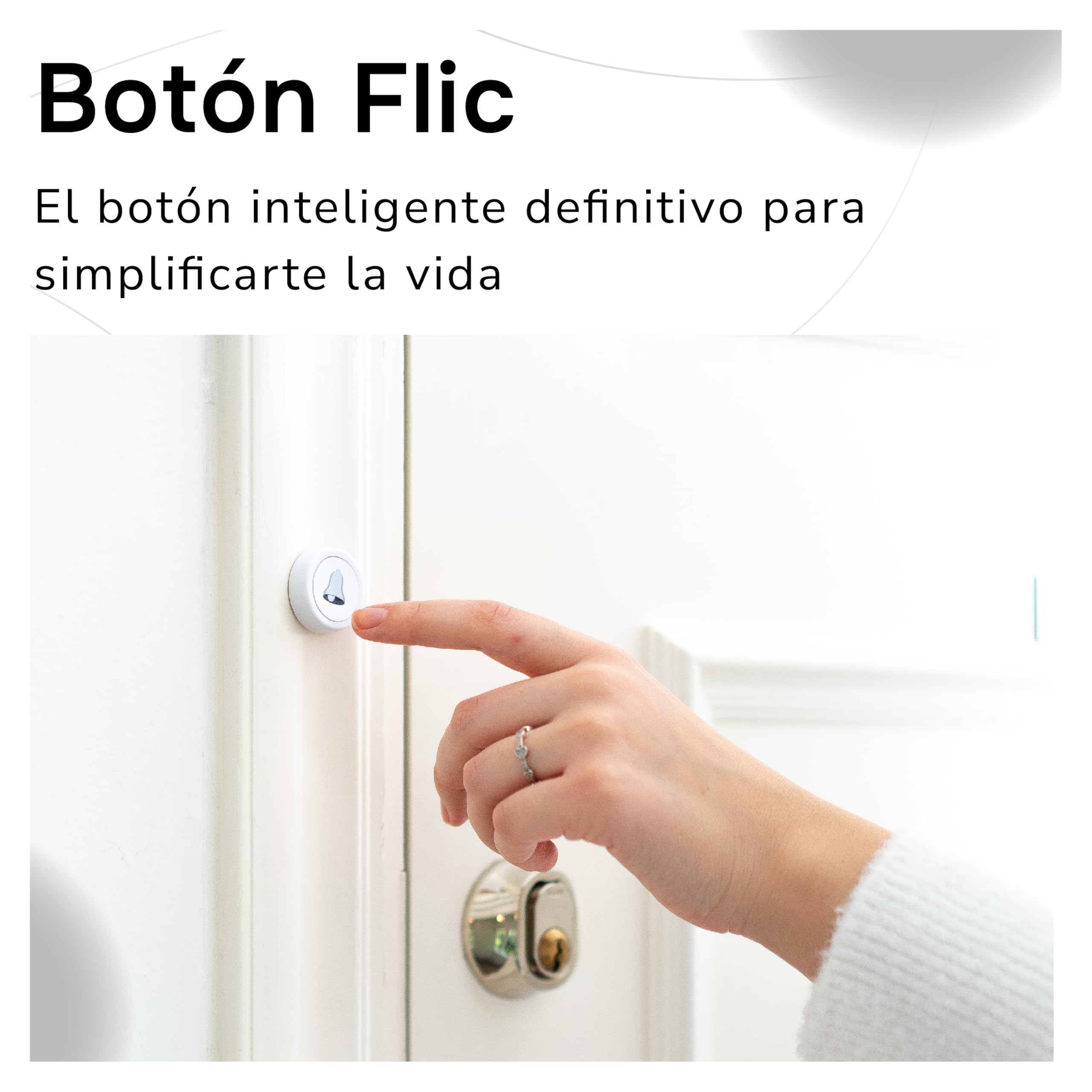 Flic Negro Botón Paquete de 3 Controla Luces Música Compatible con Alexa HomeKit Matter Configuración vía App Flic Requiere Bluetooth Wi-Fi