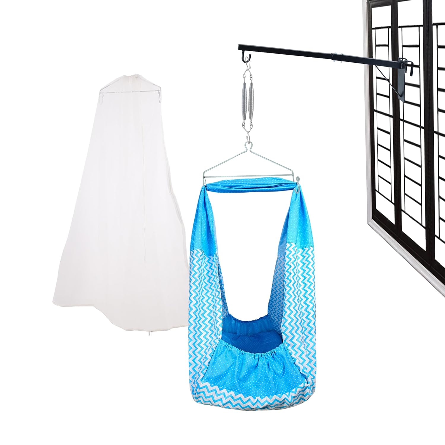 Beetot New Born Baby Swing Cradle (Jhula) SetCradle Swing, Mosquito