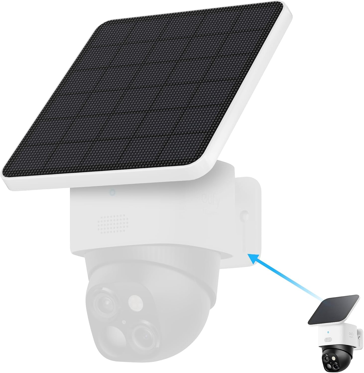 4W Solar Panel Compatible with eufy Security SoloCam S340,Replace The Original 2W Solar Panel,Keep Your eufy S340 Camera Continuously Powered,IP65 Weatherproof,(Only Solar Panel,Cameres Not Included)