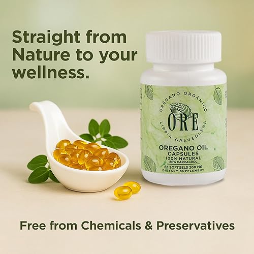 Miniatura 5 de ORE Cápsulas blandas de aceite de orégano 80% Carvacrol  Orégano mexicano silvestre  Apoyo inmunitario y respiratorio a base de hierbas  Suplemento