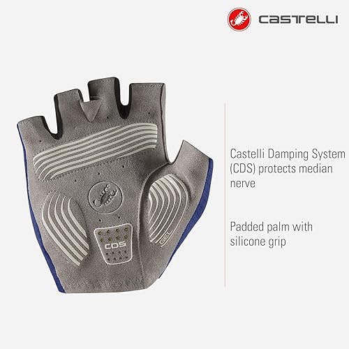 Miniatura 3 de CASTELLI Guantes de ciclismo para hombre, guantes de ciclismo de dedo corto con acolchado y protección UPF para ciclismo de carretera y grava